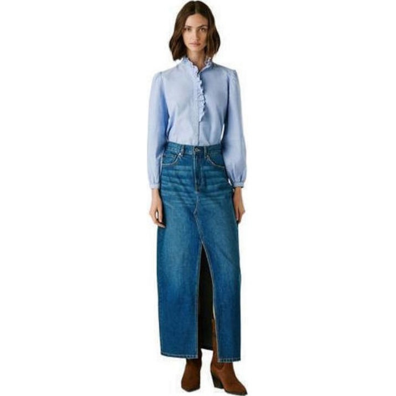 Γυναικεία Τζιν Φούστα Maxi με Σκίσιμο PEPE JEANS