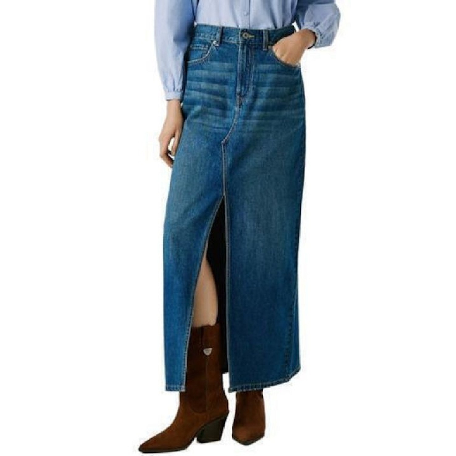 Γυναικεία Τζιν Φούστα Maxi με Σκίσιμο PEPE JEANS