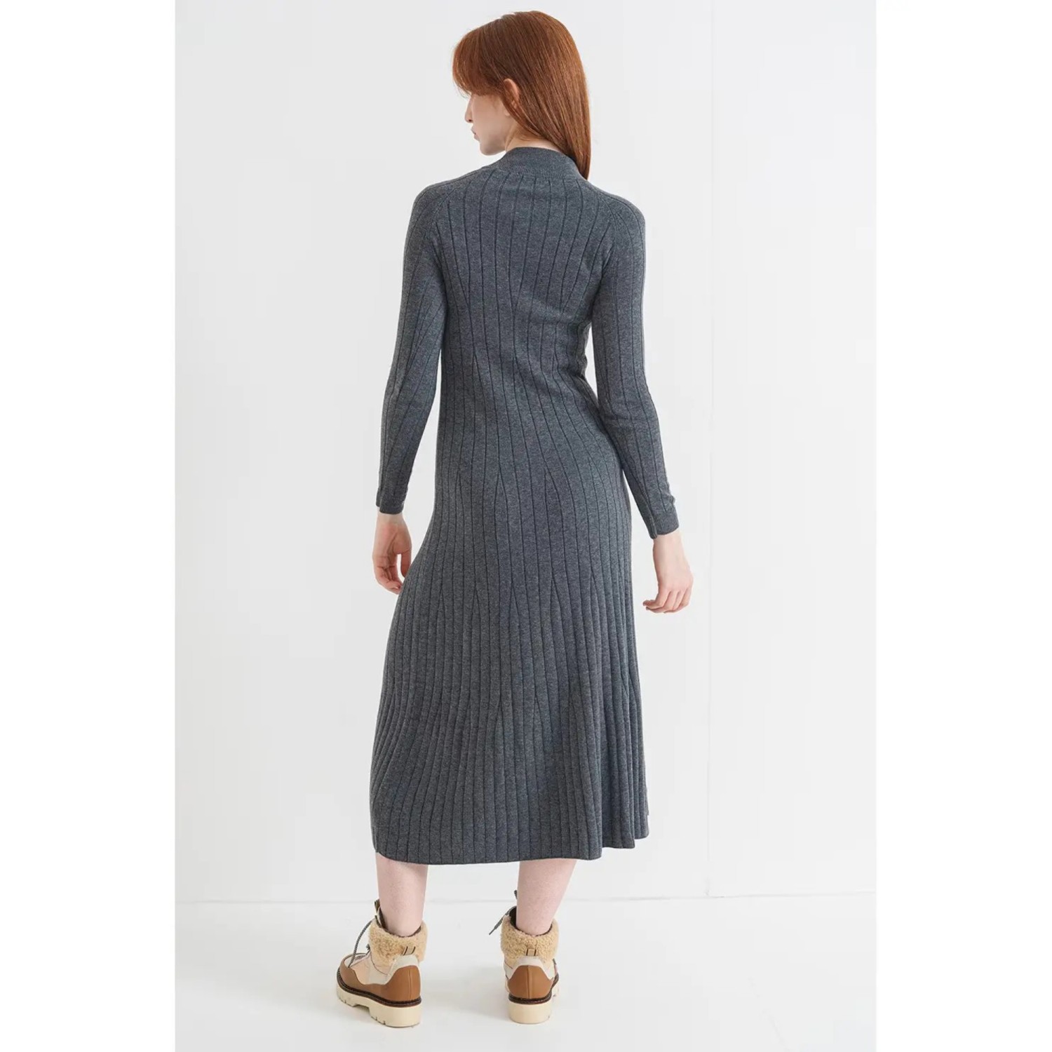 Γυναικείο Πλεκτό Φόρεμα Μίντι με Ριμπ Πλέξη PEPE JEANS