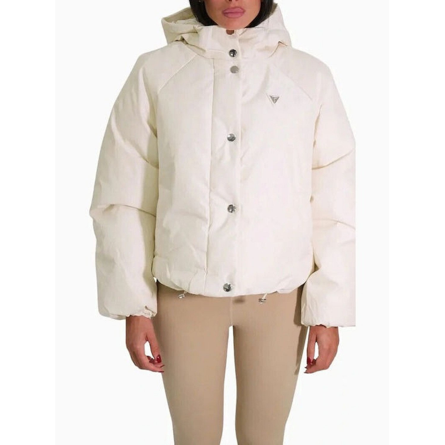 Γυναικείο Boxy Puffer Μπουφάν με Κουκούλα GUESS