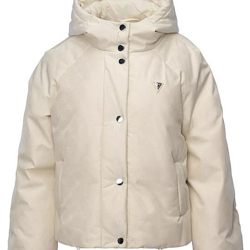 Γυναικείο Boxy Puffer Μπουφάν με Κουκούλα GUESS