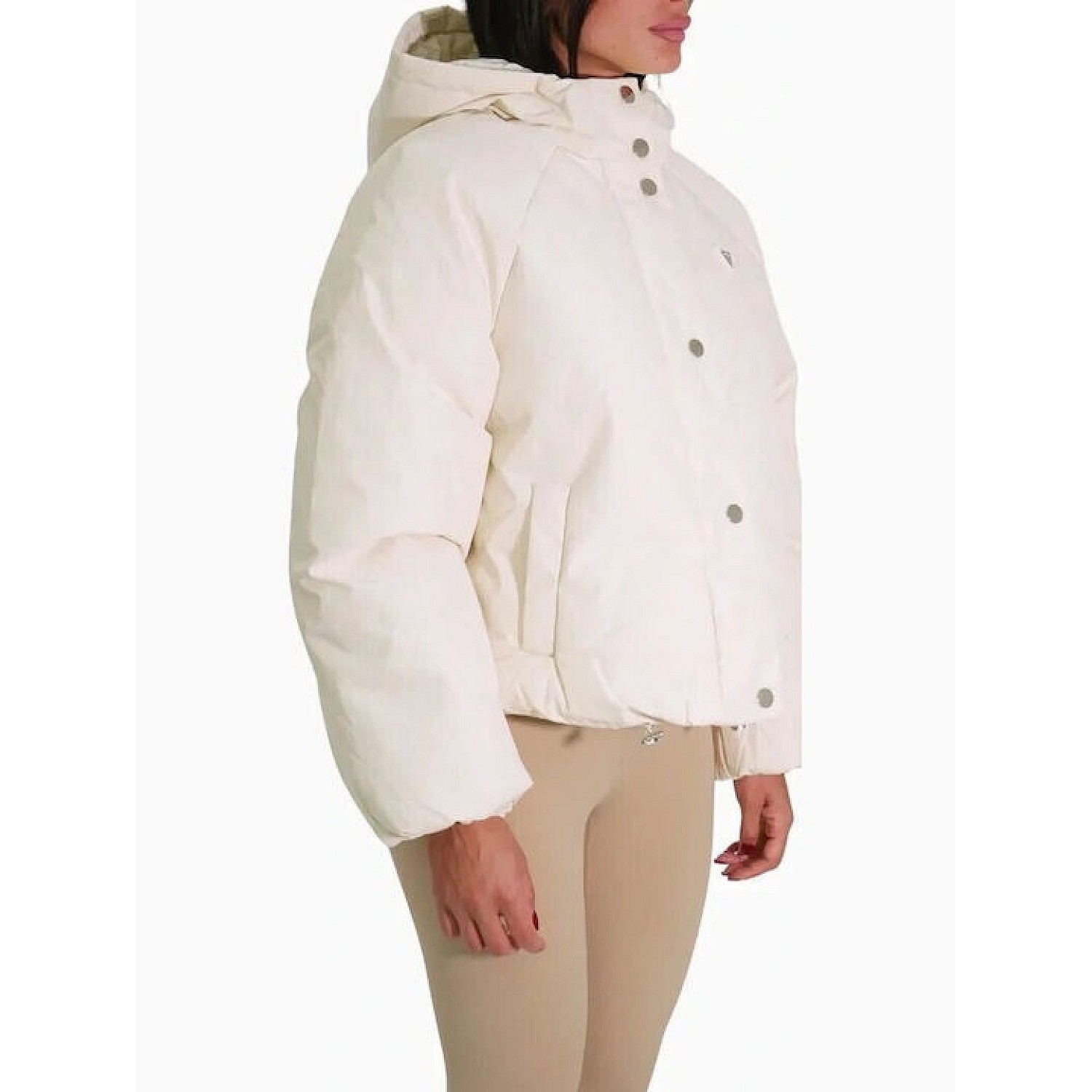 Γυναικείο Boxy Puffer Μπουφάν με Κουκούλα GUESS