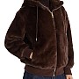 Γυναικείο Μπουφάν Faux Fur με Κουκούλα GUESS