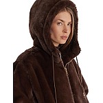 Γυναικείο Μπουφάν Faux Fur με Κουκούλα GUESS