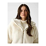 Γυναικείο Μπουφάν Faux Fur με Κουκούλα GUESS