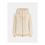 Γυναικείο Μπουφάν Faux Fur με Κουκούλα GUESS