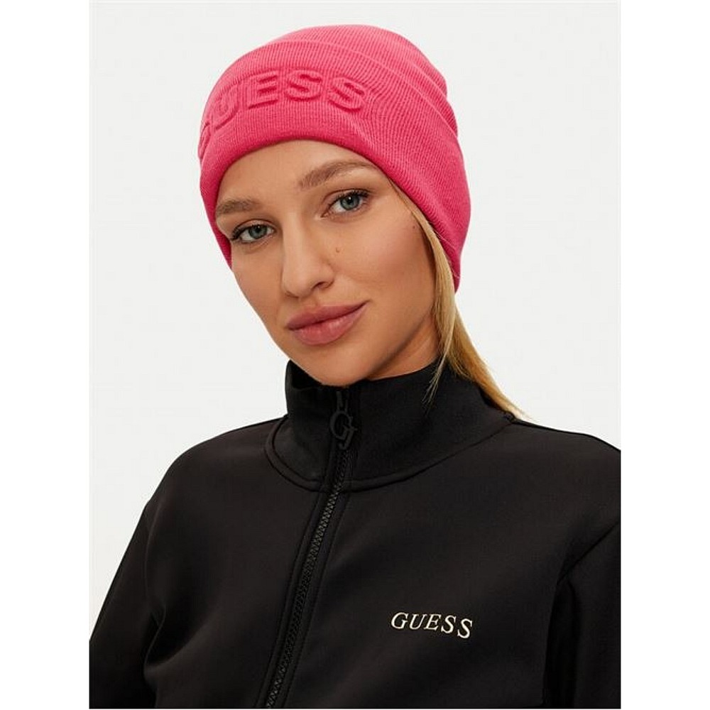 Γυναικείος Σκούφος με Ανάγλυφο Λογότυπο GUESS