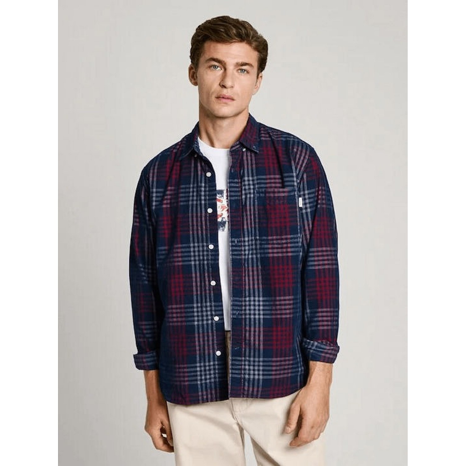 Ανδρικό Καρό Μακρυμάνικο Πουκάμισο Marcus PEPE JEANS