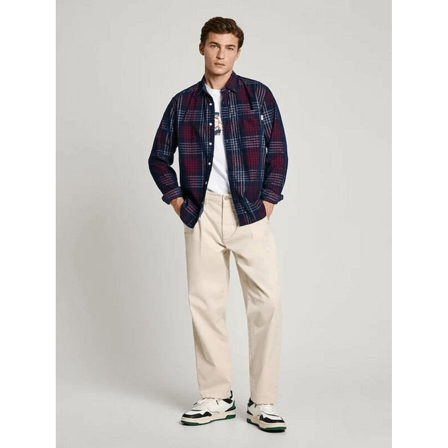 Ανδρικό Καρό Μακρυμάνικο Πουκάμισο Marcus PEPE JEANS