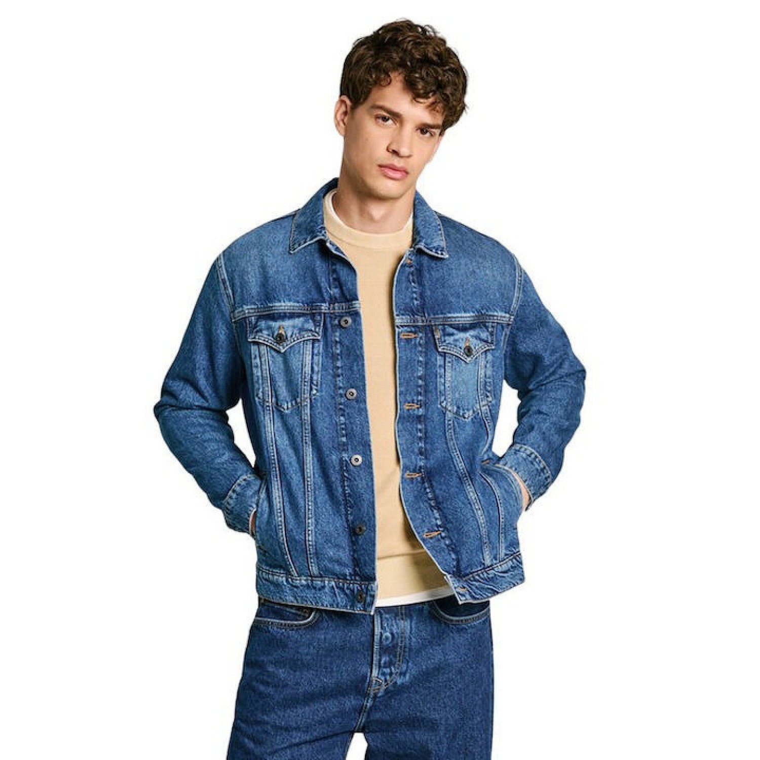 Ανδρικό Τζιν Μπουφάν Drop 2 Regular PEPE JEANS