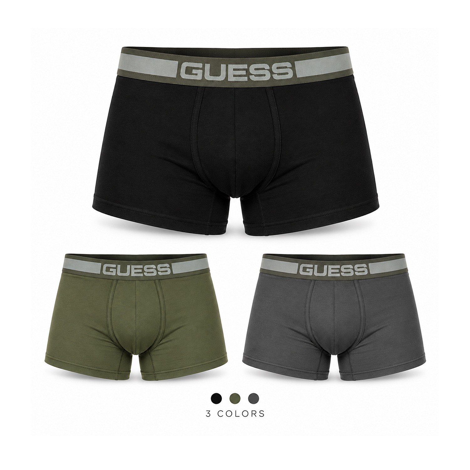 Ανδρικό Σετ 3 Μπόξερ με Λογότυπο GUESS