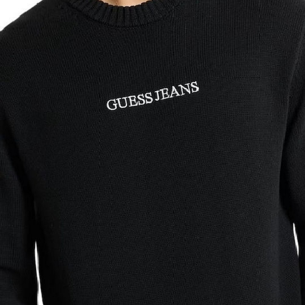 Ανδρική Πλεκτή Μπλούζα με Κέντημα Λογότυπο GUESS