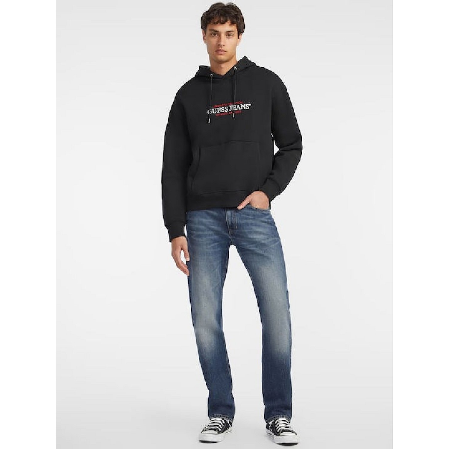 Ανδρικό Φούτερ με Κουκούλα και Λογότυπο GUESS Jeans