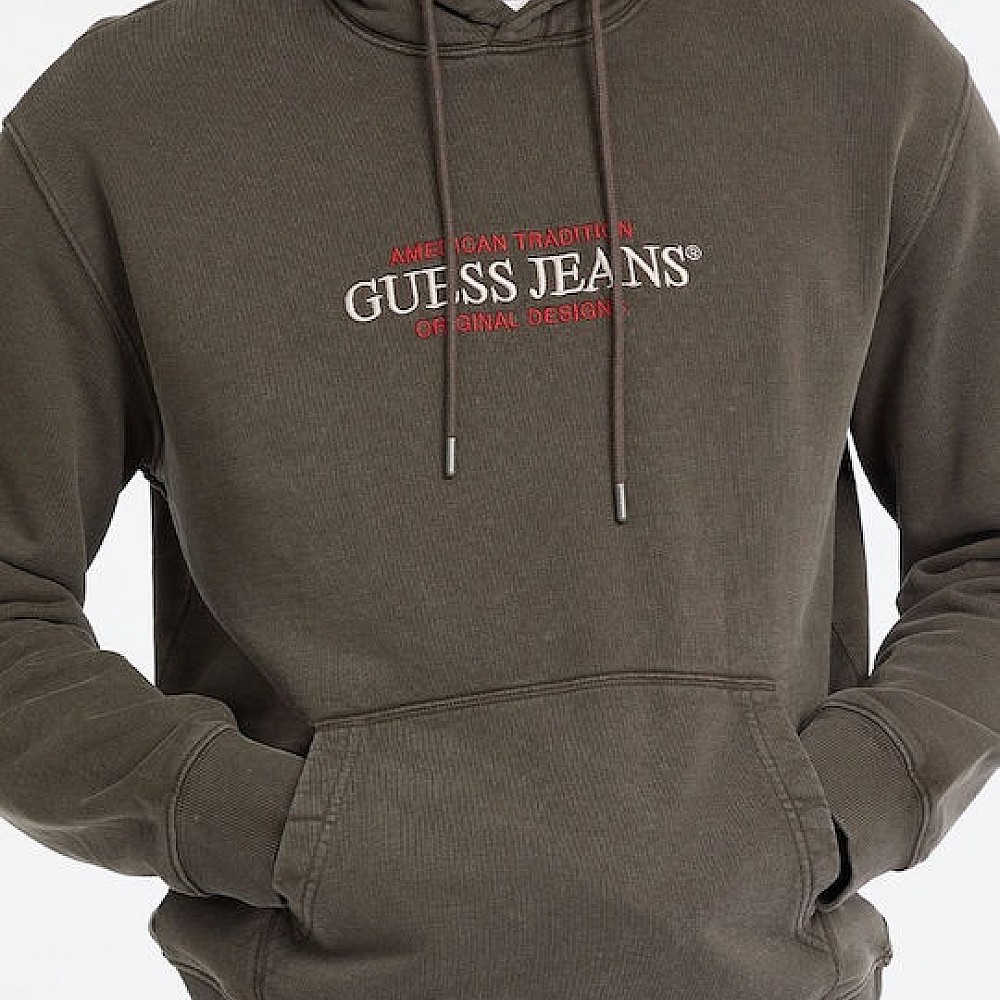 Ανδρικό Φούτερ με Κουκούλα και Κέντημα GUESS