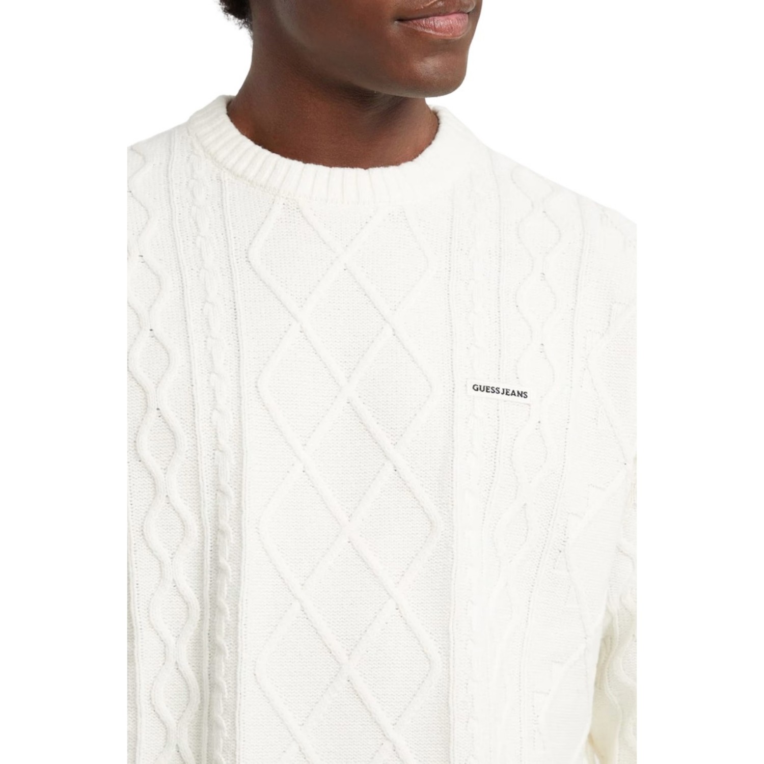 Ανδρικό Πλεκτό Πουλόβερ με Σχέδιο Cable Knit GUESS