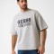 Ανδρική Oversized Μπλούζα Φούτερ με Κέντημα GUESS