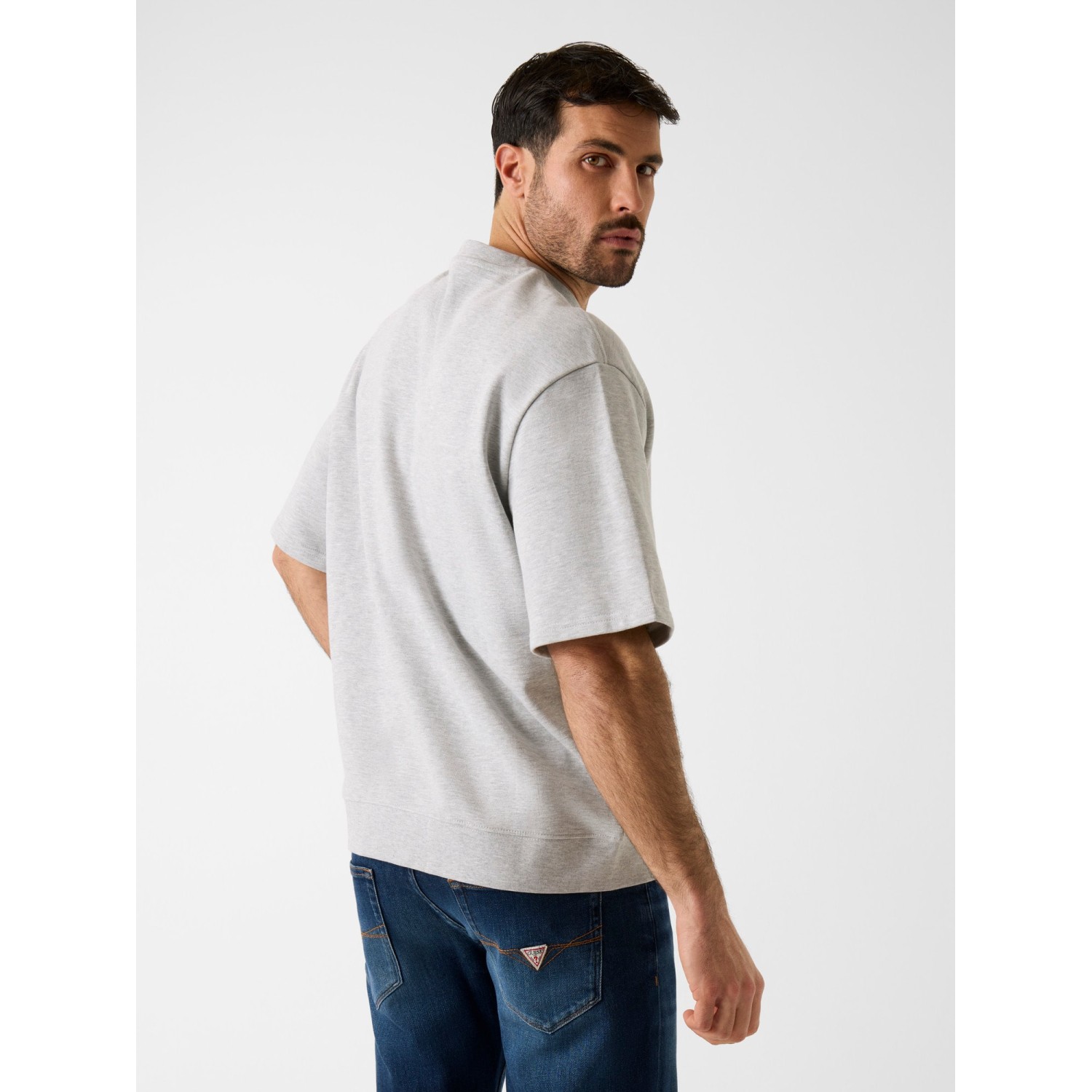 Ανδρική Oversized Μπλούζα Φούτερ με Κέντημα GUESS Ανδρική Oversized Μπλούζα Φούτερ με Κέντημα GUESS