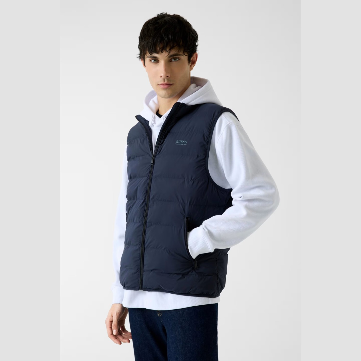 Ανδρικό Αμάνικο Καπιτονέ Γιλέκο με Τσέπες GUESS