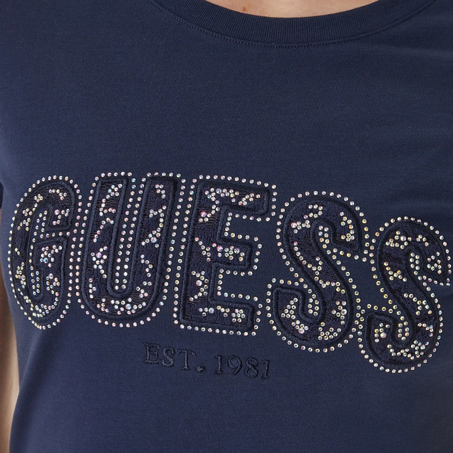 Γυναικεία Κοντομάνικη Μπλούζα με Λογότυπο GUESS