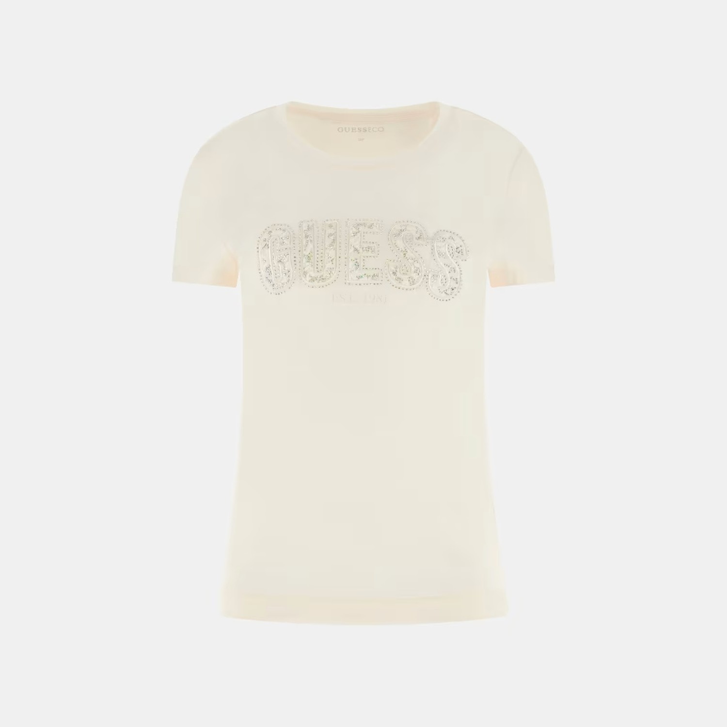 Γυναικεία Κοντομάνικη Μπλούζα με Λογότυπο GUESS