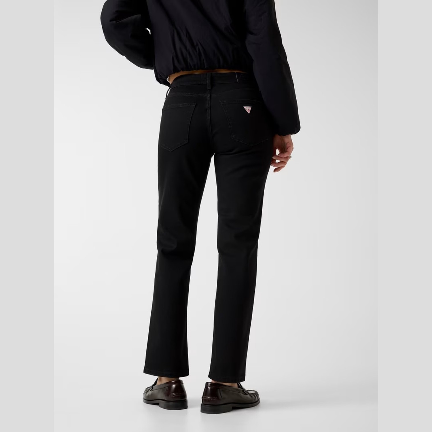 Γυναικείο Τζιν Παντελόνι Straight Line Mid Rise GUESS