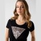 Γυναικεία Κοντομάνικη Μπλούζα με Τύπωμα Triangle GUESS