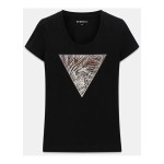 Γυναικεία Κοντομάνικη Μπλούζα με Τύπωμα Triangle GUESS