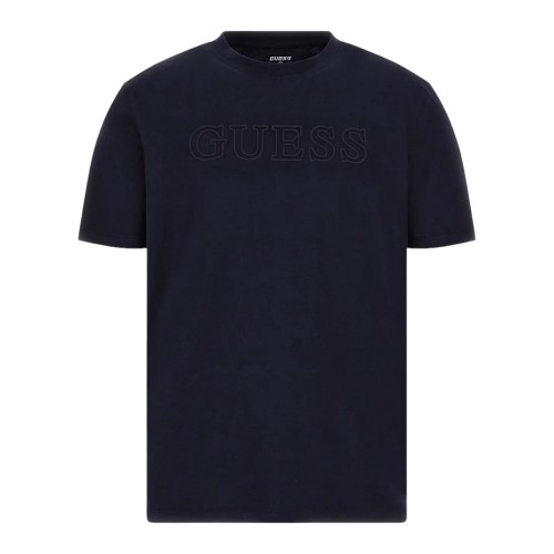 Ανδρικό Κοντομάνικο T-shirt με Ανάγλυφο Λογότυπο GUESS