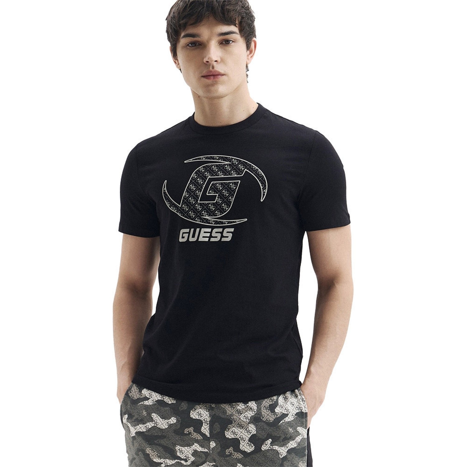Ανδρικό Κοντομάνικο T-Shirt με Λογότυπο GUESS