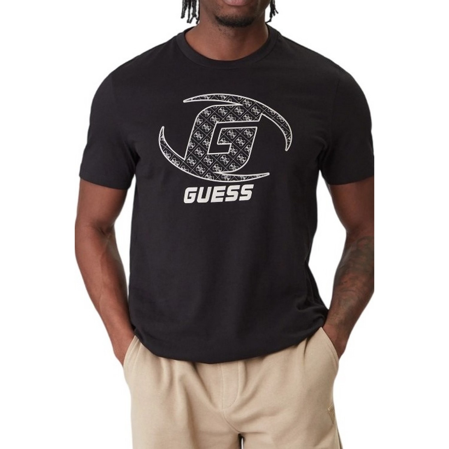 Ανδρικό Κοντομάνικο T-Shirt με Λογότυπο GUESS