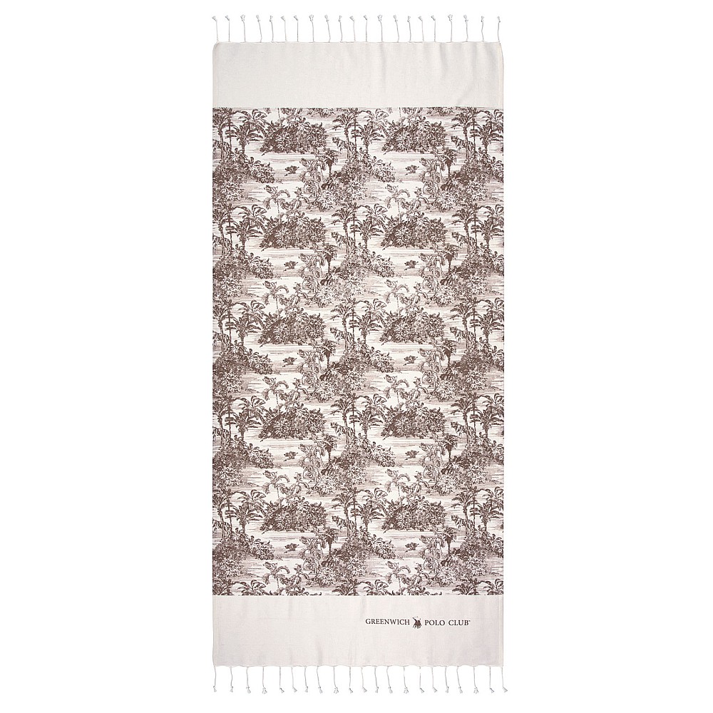 GREENWICH POLO CLUB PAREO PRINTED 80Χ180 3668 BROWN