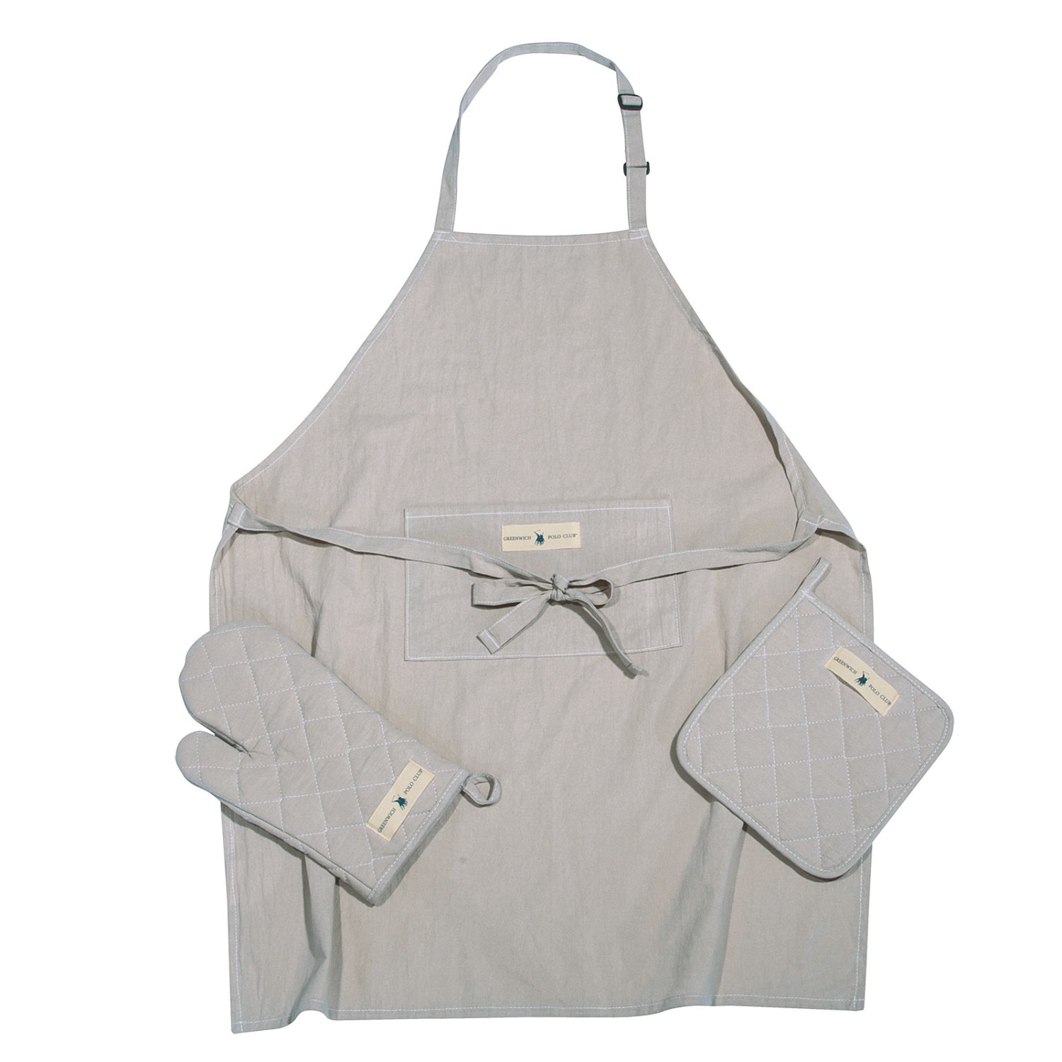 GREENWICH POLO CLUB ΣΕΤ ΚΟΥΖΙΝΑΣ 3 ΤΕΜΑΧΙΩΝ 2638 GREY