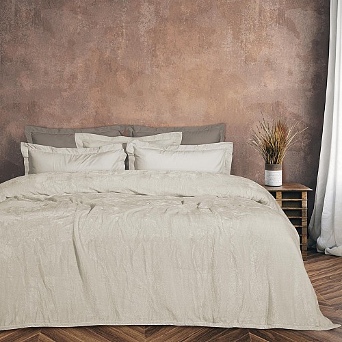 DAS HOME ΚΟΥΒΕΡΤΑ VELOUR MONH 1341 IVORY