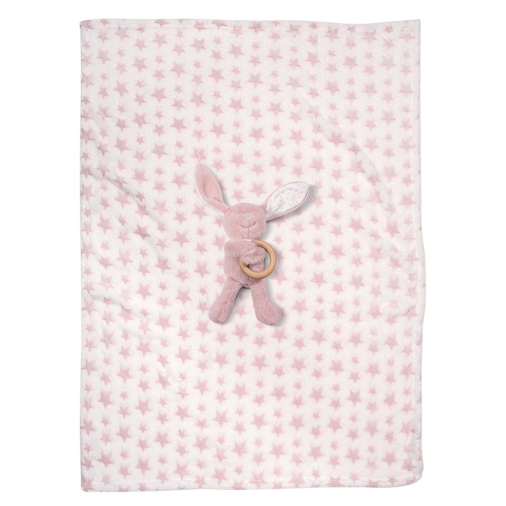GREENWICH POLO CLUB ΚΟΥΒΕΡΤΑ FLEECE ΑΓΚΑΛΙΑΣ ESSENTIAL 8845 PINK, WHITE