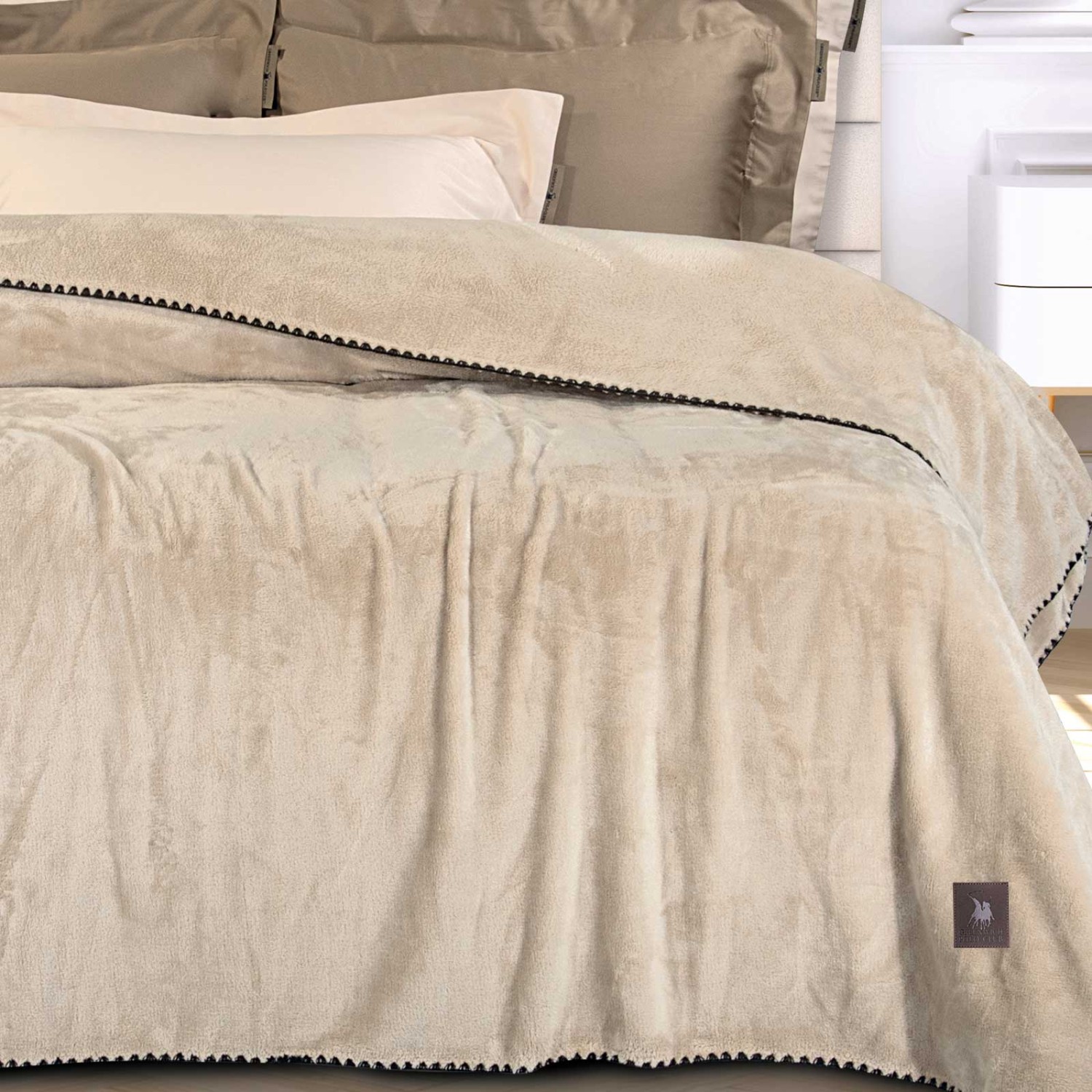GREENWICH POLO CLUB ΚΟΥΒΕΡΤΑ FLEECE 220X240 ESSENTIAL 4438 BEIGE