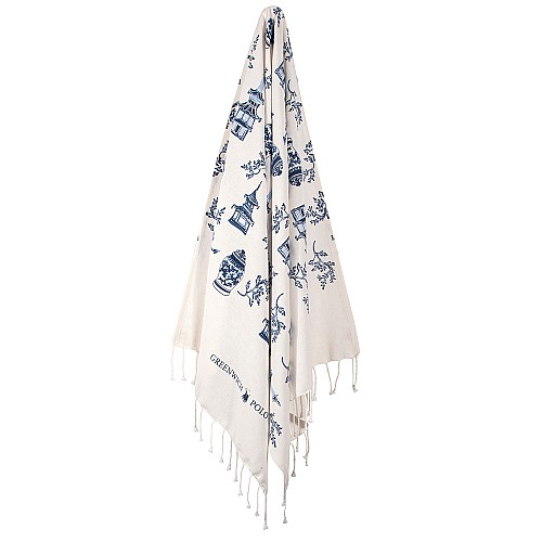 GREENWICH POLO CLUB PAREO PRINTED 80Χ180 3670 BLUE