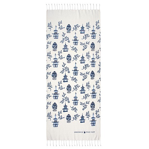 GREENWICH POLO CLUB PAREO PRINTED 80Χ180 3670 BLUE
