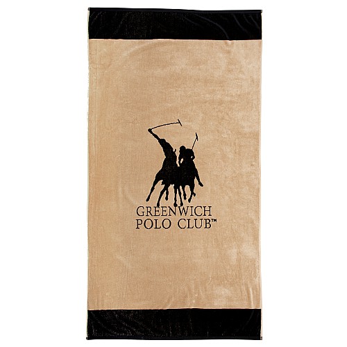 GREENWICH POLO CLUB ΠΕΤΣΕΤΑ ΘΑΛΑΣΣΗΣ 90Χ170 4046 BLACK, TAUPE