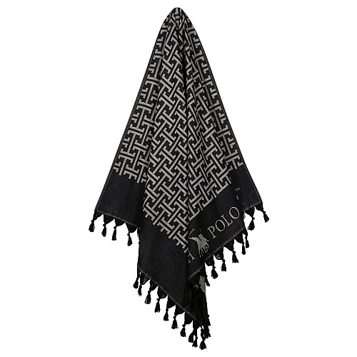 GREENWICH POLO CLUB PAREO FOUTA 90Χ170 4056 BLACK, GREY