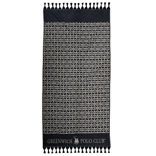 GREENWICH POLO CLUB PAREO FOUTA 90Χ170 4056 BLACK, GREY