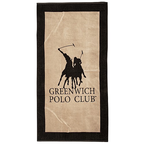 GREENWICH POLO CLUB ΠΕΤΣΕΤΑ ΘΑΛΑΣΣΗΣ 90Χ180 4020 BLACK, TAUPE
