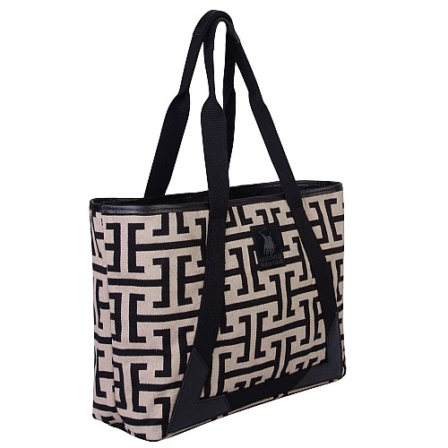 GREENWICH POLO CLUB ΤΣΑΝΤΑ 35Χ42Χ12 PREMIUM 3840 BEIGE, BLACK