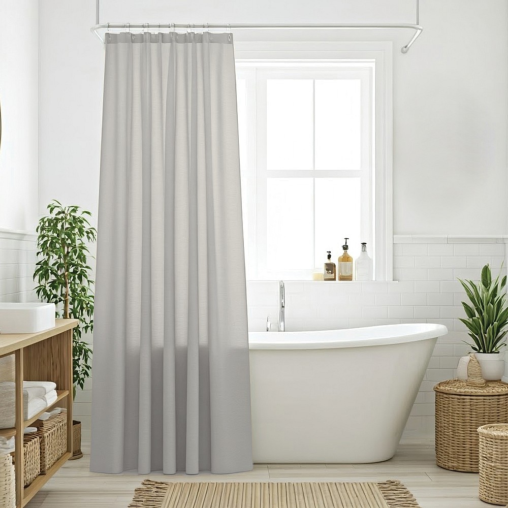DAS HOME ΚΟΥΡΤΙΝΑ ΜΠΑΝΙΟΥ 240X180 0805 GREY