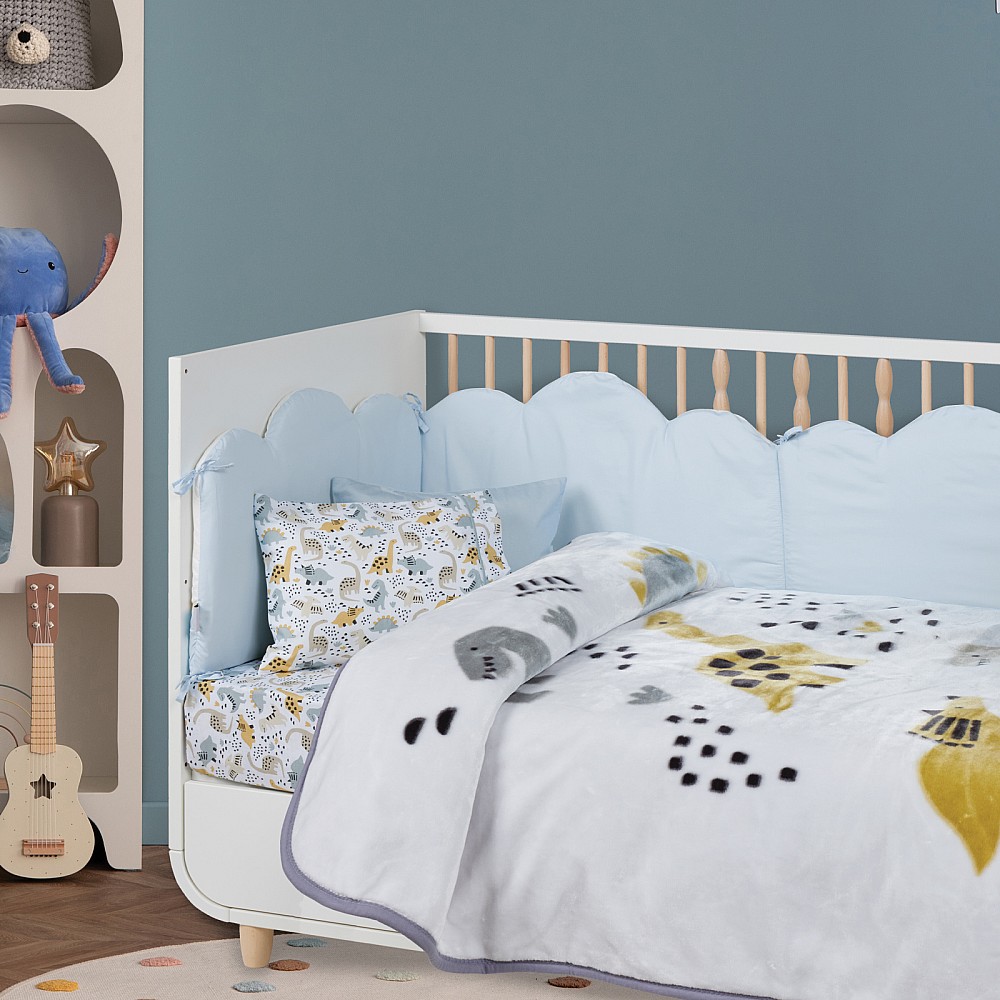 DAS BABY ΚΟΥΒΕΡΤΑ VELOUR ΚΟΥΝΙΑΣ RELAX 4977 MINT, TAUPE