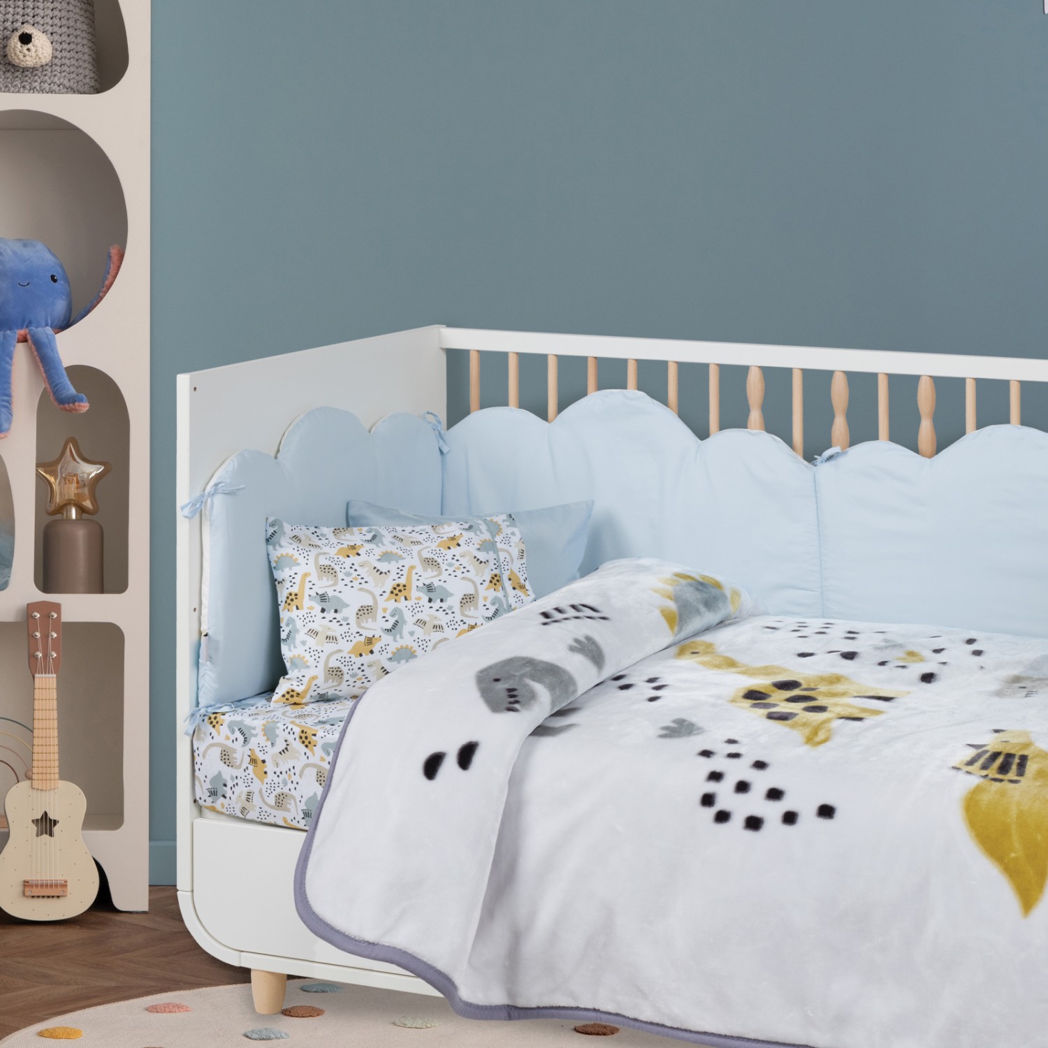 DAS BABY ΚΟΥΒΕΡΤΑ VELOUR ΚΟΥΝΙΑΣ RELAX 4977 MINT, TAUPE
