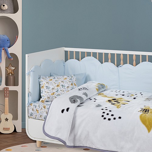 DAS BABY ΚΟΥΒΕΡΤΑ VELOUR ΚΟΥΝΙΑΣ RELAX 4977 MINT, TAUPE