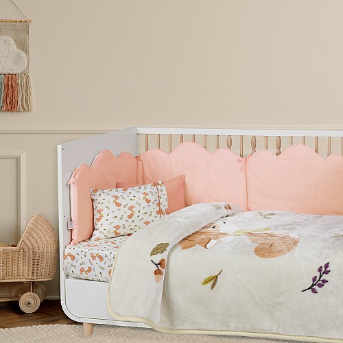 DAS BABY ΚΟΥΒΕΡΤΑ VELOUR ΚΟΥΝΙΑΣ RELAX 4978 BEIGE, TERACOTTA