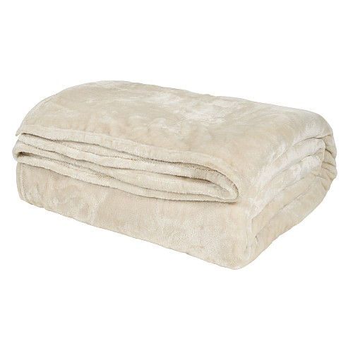 DAS HOME ΚΟΥΒΕΡΤΑ VELOUR ΥΠΕΡΔΙΠΛΗ 1341 IVORY