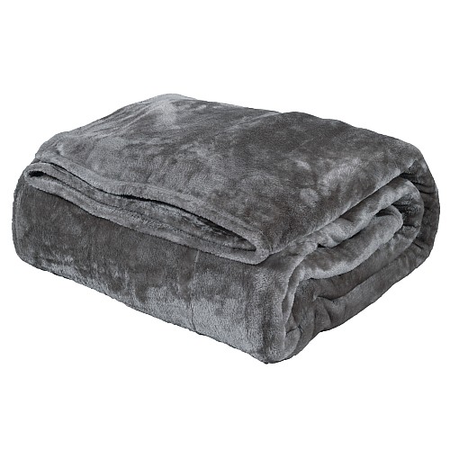 DAS HOME ΚΟΥΒΕΡΤΑ VELOUR ΥΠΕΡΔΙΠΛΗ 1343 DARK GREY