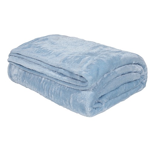 DAS HOME ΚΟΥΒΕΡΤΑ VELOUR ΥΠΕΡΔΙΠΛΗ 1344 BABY BLUE